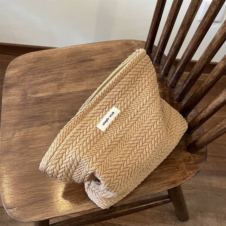 Dipped Shop Solid Color Portable Makeup Bag Coffee
