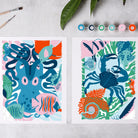 Cate Paper Co. Sea Creatures Paint-By-Numbers Kit
