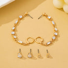 JOSSLYN by Wall to Wall Crystal Cluster Earring Trio Set | 80E62938 by JOSSLYN by Wall to Wall