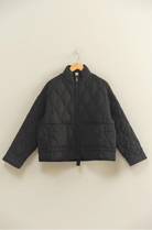 HYFVE  Quilted Jacket with Drawstring Hem in Black