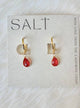 SALT by Sarah Curtis Ruby Red Huggie Hoops