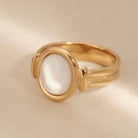 JOSSLYN by Wall to Wall 18K Stainless Steel Tarnish Free Stone Ring | 40R121 by JOSSLYN by Wall to Wall