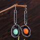 YAZ. Retro Geometric Drop Earrings by YAZ.