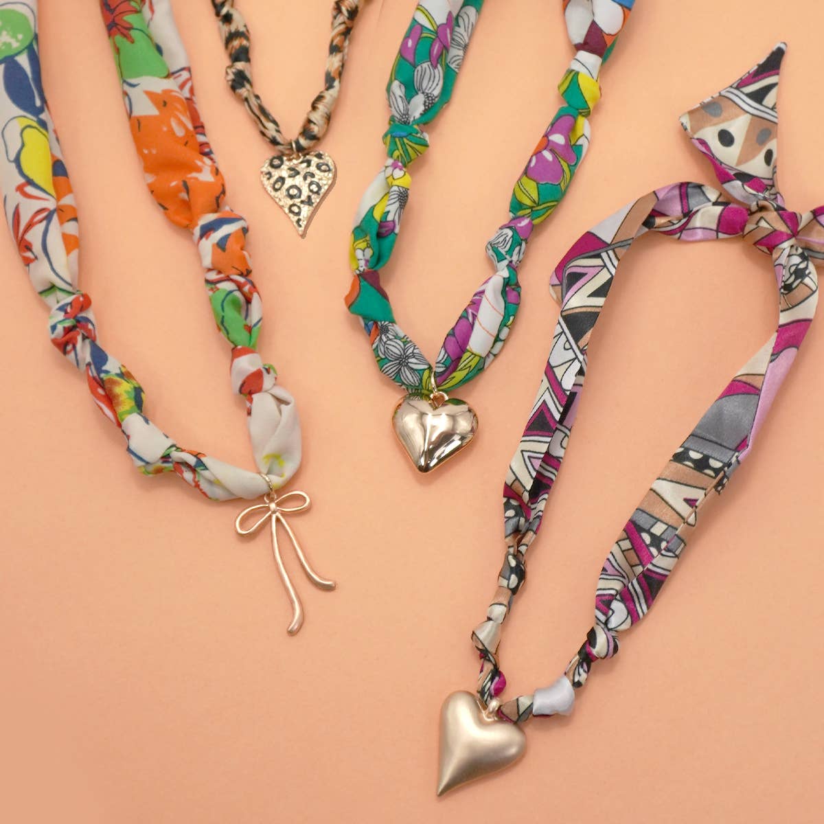 JOSSLYN by Wall to Wall Handmade Scarf Charm Necklace