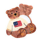 Solar Eclipse Hand-Painted Americana Teddy Compact Mirror by Solar Eclipse