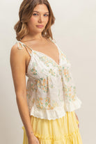 GOLDEN Tegan Woven Top Yellow
