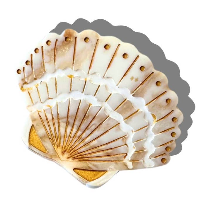 Solar Eclipse Hand-Painted Mini Seashell Claw Hair Clip by Solar Eclipse