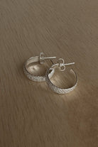Breezi Mae Snake Print Band Stud Hoops