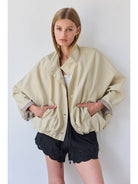 Raisonnel Stand Collar Button Jacket