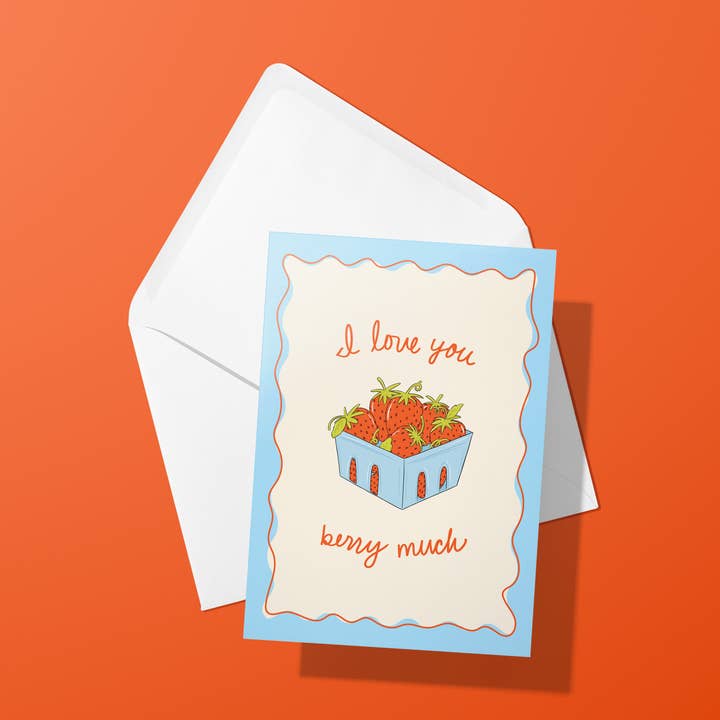 With Love, Coral Greeting Card by With Love, Coral