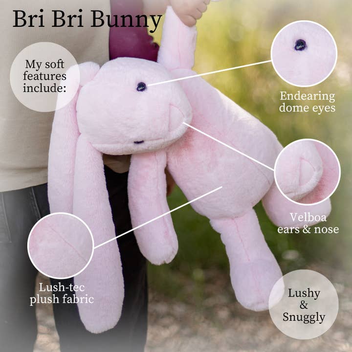 World Softest Plush Lushee Bribri Bunny Rose - 20 Inch by Beverly Hills Teddy Bear Company