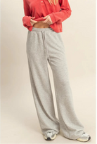 HYFVE  Flowy Knit Drawstring Pants Heather Grey