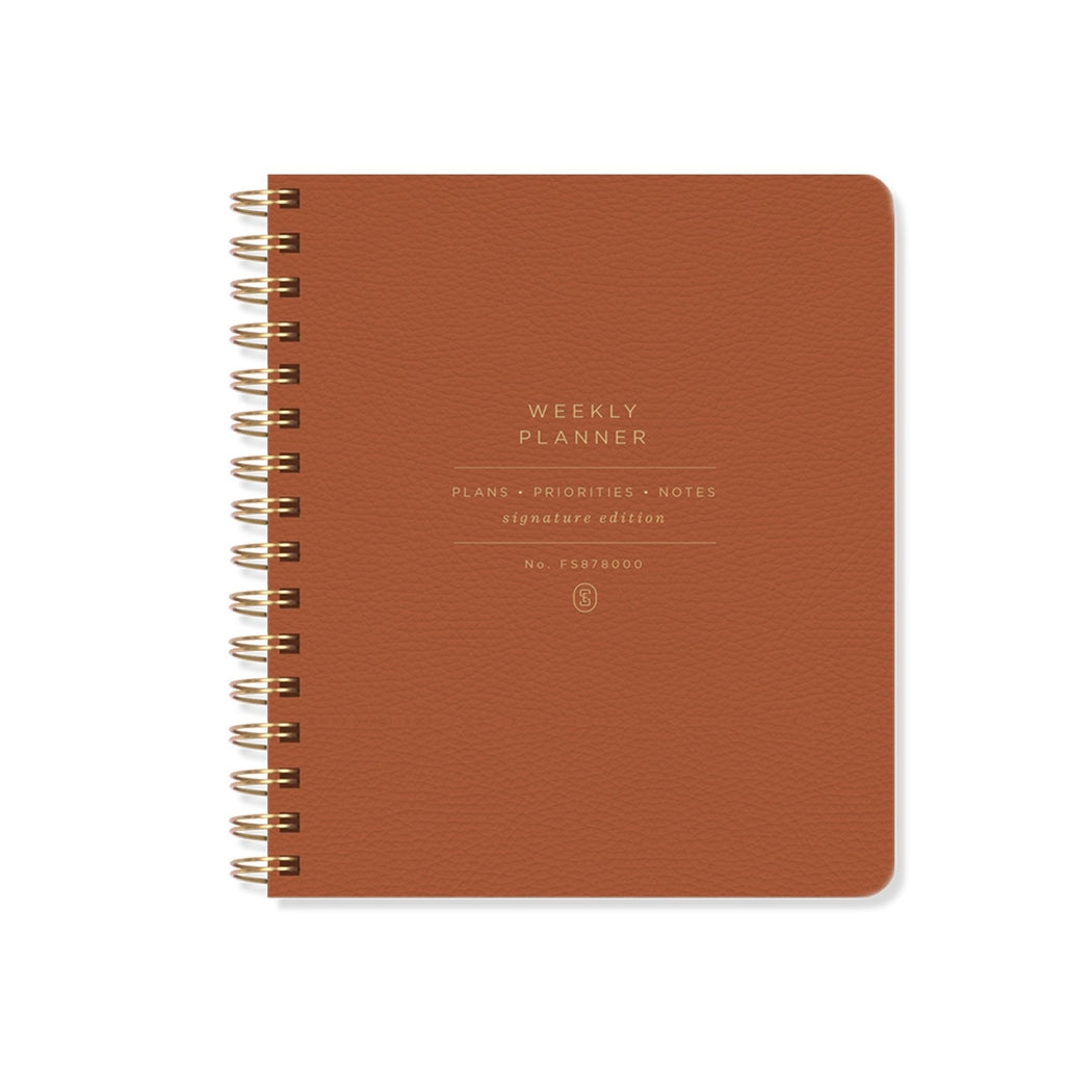Fringe Studio Se Standard Cognac Weekly Non-Dated Planner