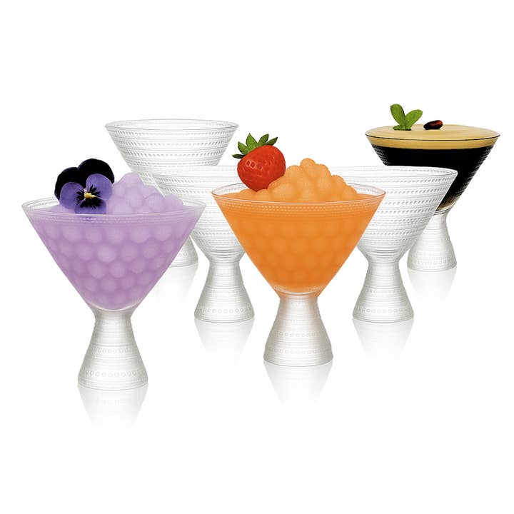 Lemonsoda Clear Hobnail Martini Glasses (Set of 1) - 9oz by Lemonsoda