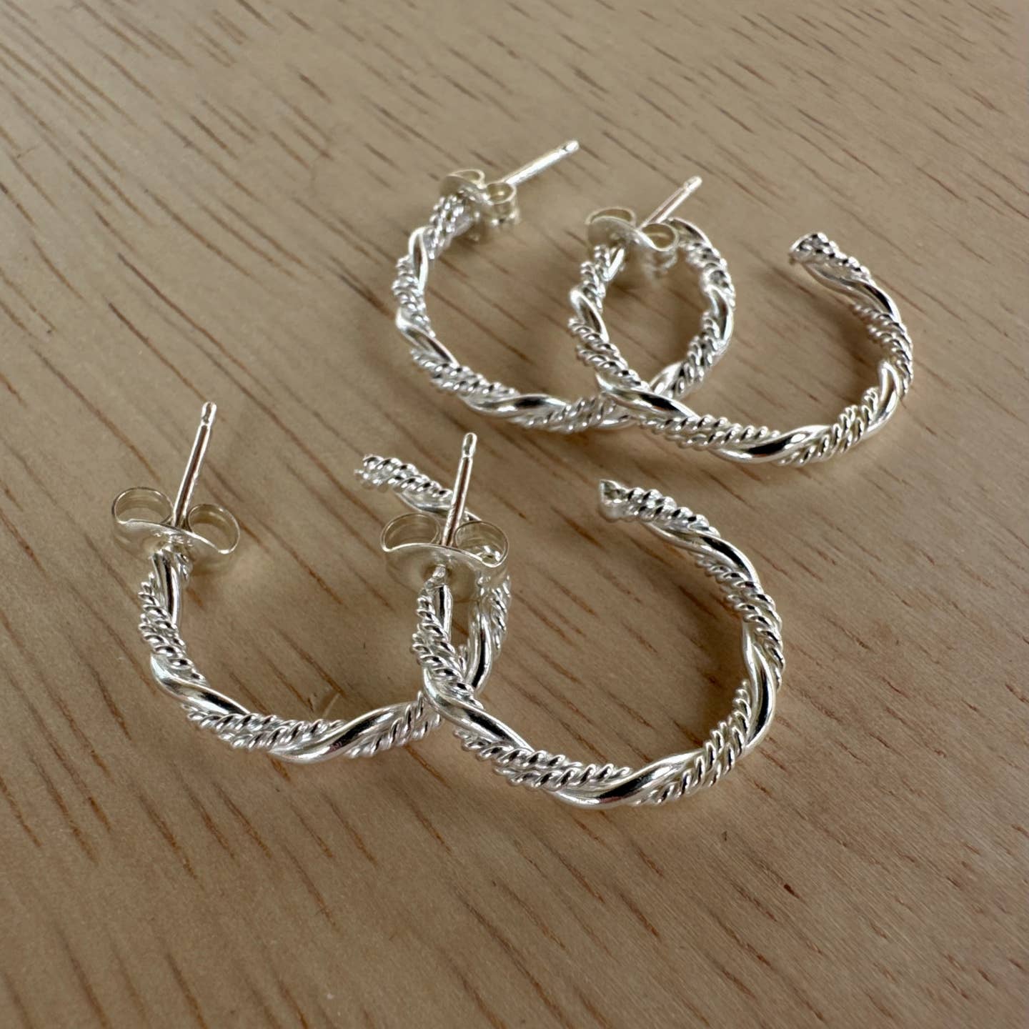 Breezi Mae Double Twist Band Stud Hoops