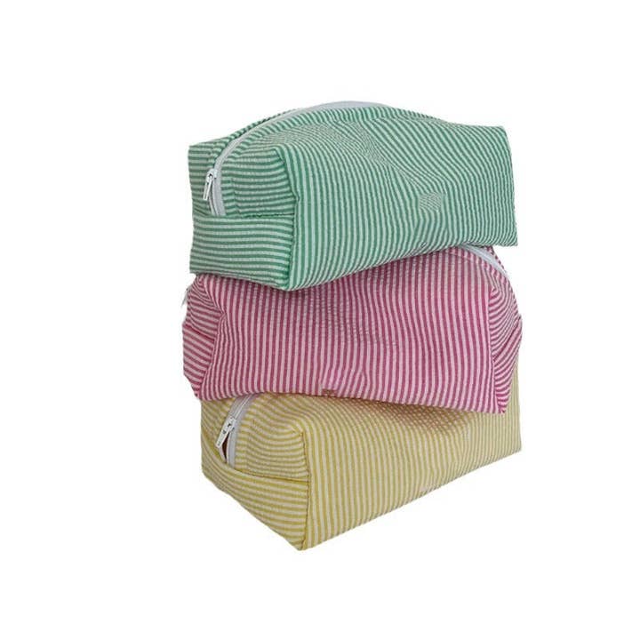 Dipped Shop Simple Striped Color Block Make Up Bag