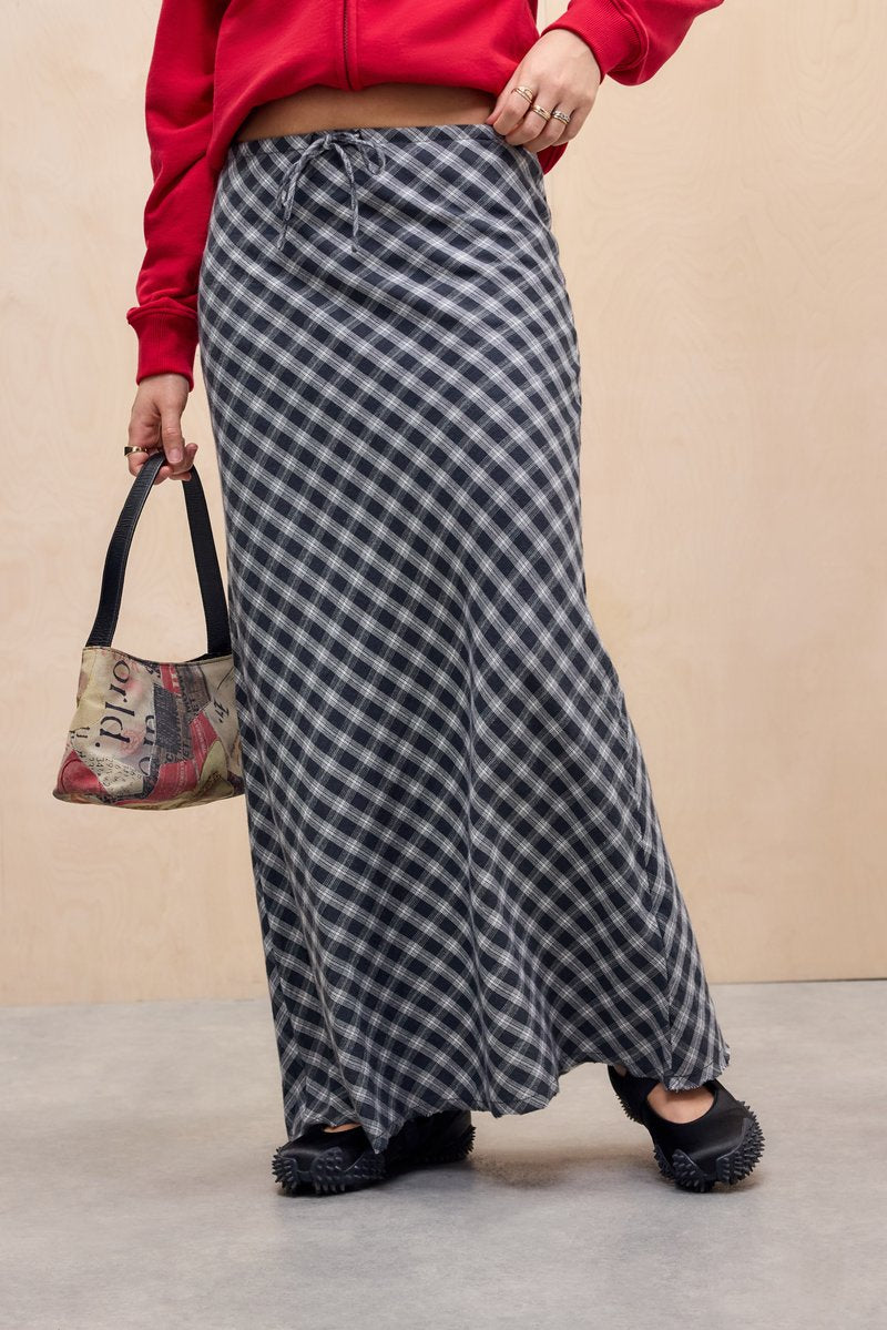 BDG Check Maxi Skirt