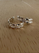 Breezi Mae Double Wave Band Stud Hoops