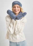 Alice & Wonder Mad Hatter Faux Fur Mittens - Chocolate