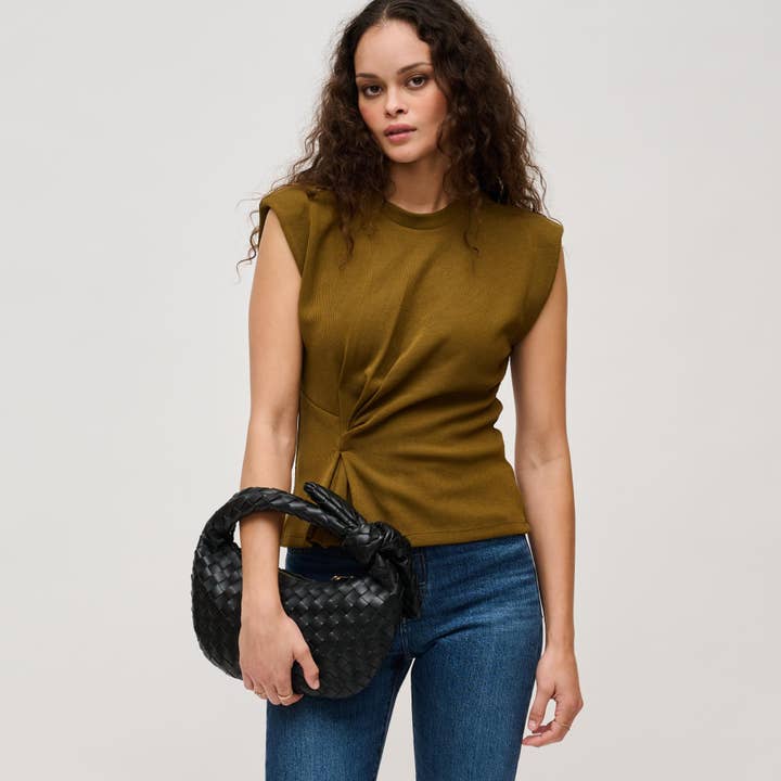 Urban Expressions Lizbeth Woven Knot Clutch by Urban Expressions