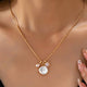 JOSSLYN by Wall to Wall Baroque Pearl Coin Opal Necklace | 80N93559 by JOSSLYN by Wall to Wall