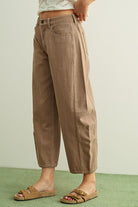 SJG Beeba Everyday Relaxed Barrel Pants in Mocha by SJG