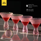 Lemonsoda Pink Hobnail Martini Glasses (Set of 1) - 9oz by Lemonsoda