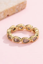 JOSSLYN by Wall to Wall Gold Rhinestone Multi-Shape Eternity Stack Rings | 40R142 by JOSSLYN by Wall to Wall