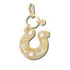 Solar Eclipse Hand-Painted Good Luck Horseshoe Bag Charm + Keychain
