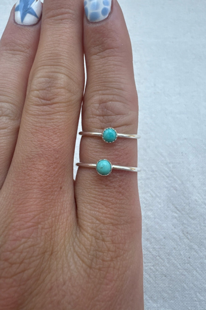 Breezi Mae Simple Turquoise Ring 4mm