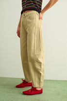 SJG Beeba Everyday Relaxed Barrel Pants in Beige by SJG