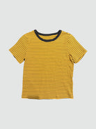GOLDEN Bibi Striped Baby Tee Yellow Charcoal