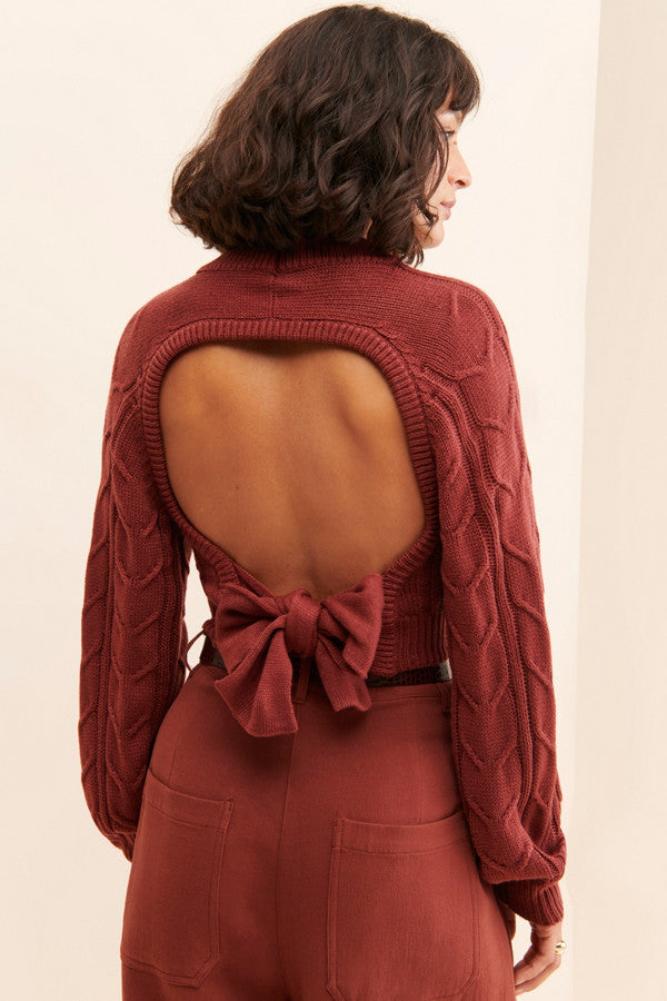 SAGE THE LABEL Remind You Not Backless Sweater