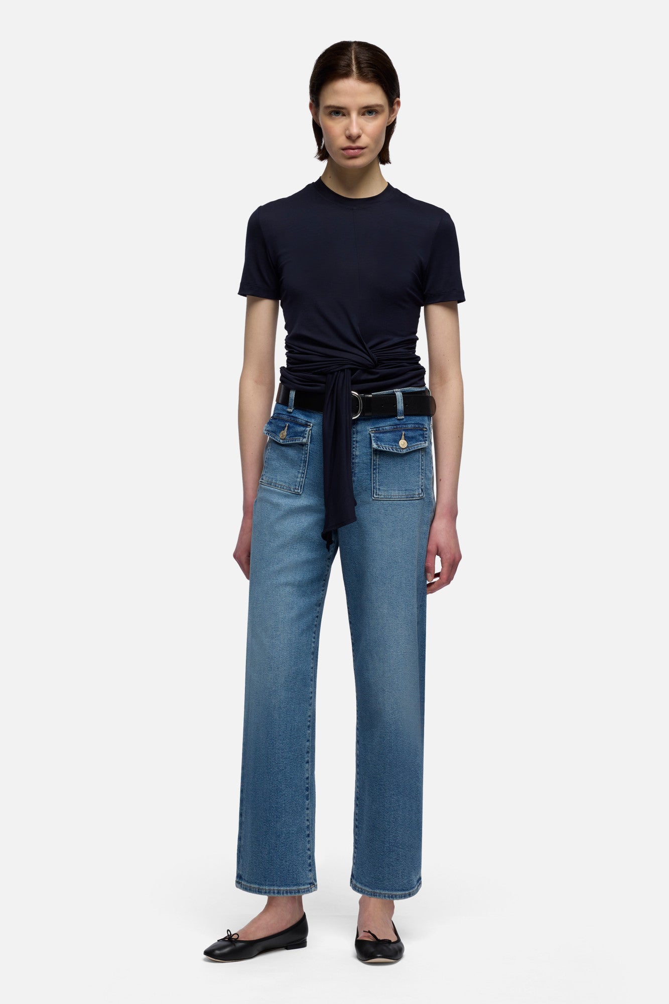 7 For All Mankind Stovepipe Straight Ankle with Patch Pocket