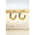 JOSSLYN by Wall to Wall Twisted Hoop Earring