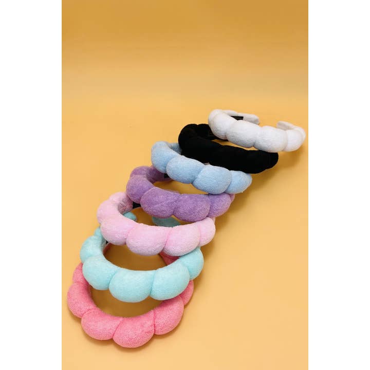 JOSSLYN by Wall to Wall Spa Sponge Terry Towel Headband For Beauty Care