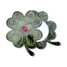 Solar Eclipse Hand-Painted Wild Clover Compact Mirror by Solar Eclipse