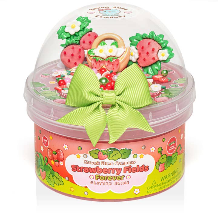 Kawaii Slime Company Strawberry Fields Forever Glitter Slime