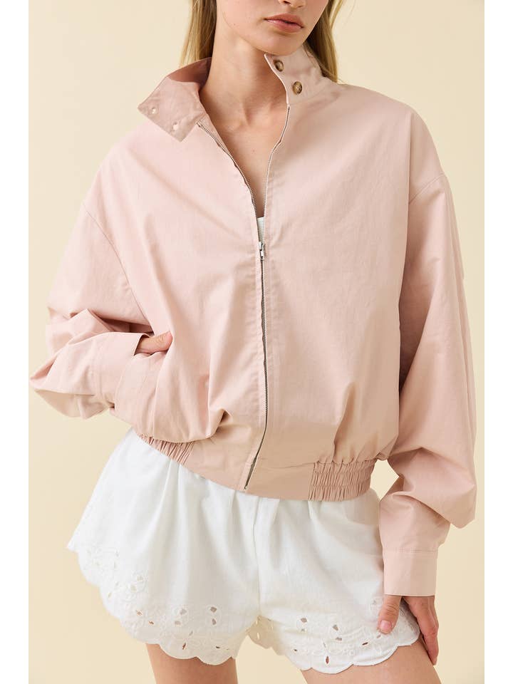 Raisonnel Minimal Stand Collar Zip Jacket