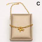 JOSSLYN by Wall to Wall 18K Stainless Steel Dog Charm Necklace | 40NK9765 by JOSSLYN by Wall to Wall