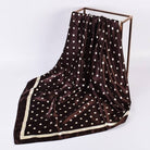 JOSSLYN by Wall to Wall Large Polka Dot Print Bandana Scarf | 40SC694 Brown