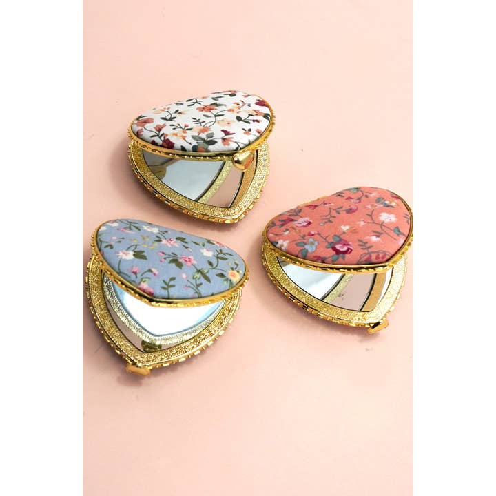 JOSSLYN by Wall to Wall Travel Pocket Compact Handheld Floral Mirror by JOSSLYN by Wall to Wall