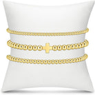 JOSSLYN by Wall to Wall Cross Multilayer Ball Chain Bracelet | 40B51653.25 by JOSSLYN by Wall to Wall