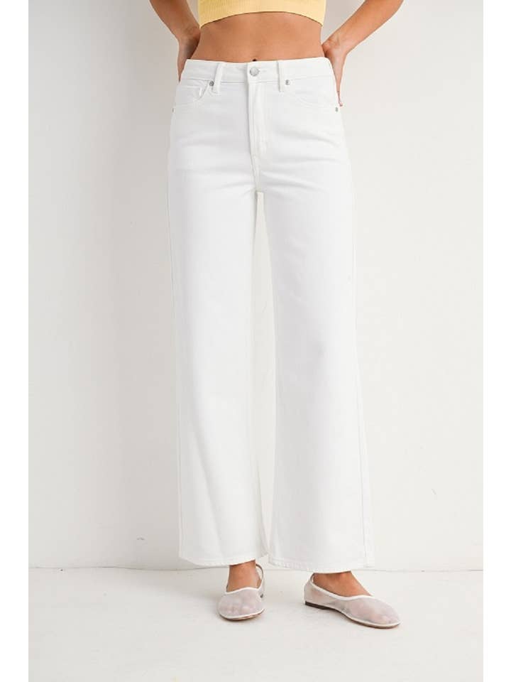 JBD High Rise Full Length Straight in White