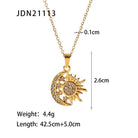 Dipped Shop Vintage Diamond Star Moon Necklace by Dipped Shop