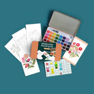 Cate Paper Co. Zinnia Garden Watercolor Painting Kit