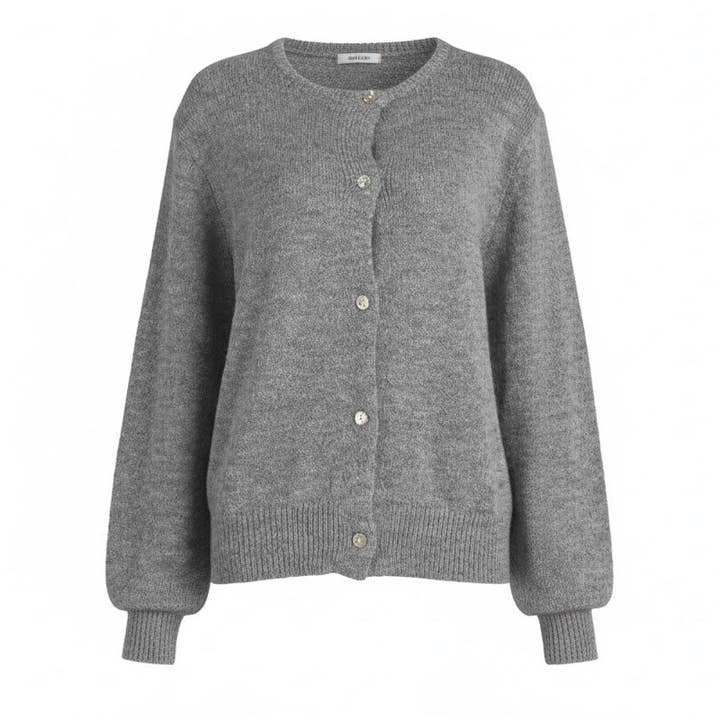 Dipped Shop Minimalist Winter Solid Color Knit Cardigan Dark Grey