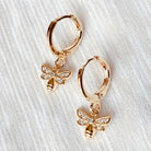 SALT by Sarah Curtis Bumble Bee Huggie Hoops | 18K Gold