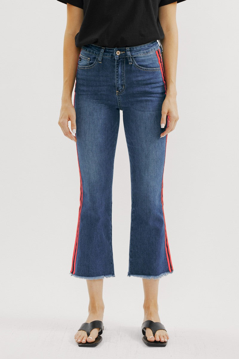 Kan Can USA High Rise Bootcut Crop Jean