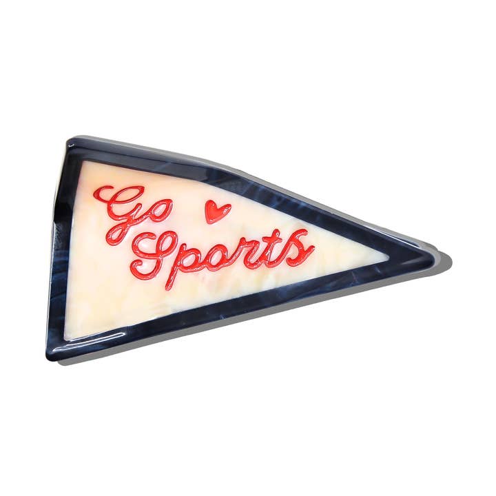 Solar Eclipse Hand-Painted Go Sports Pendant Flag Claw Hair Clip